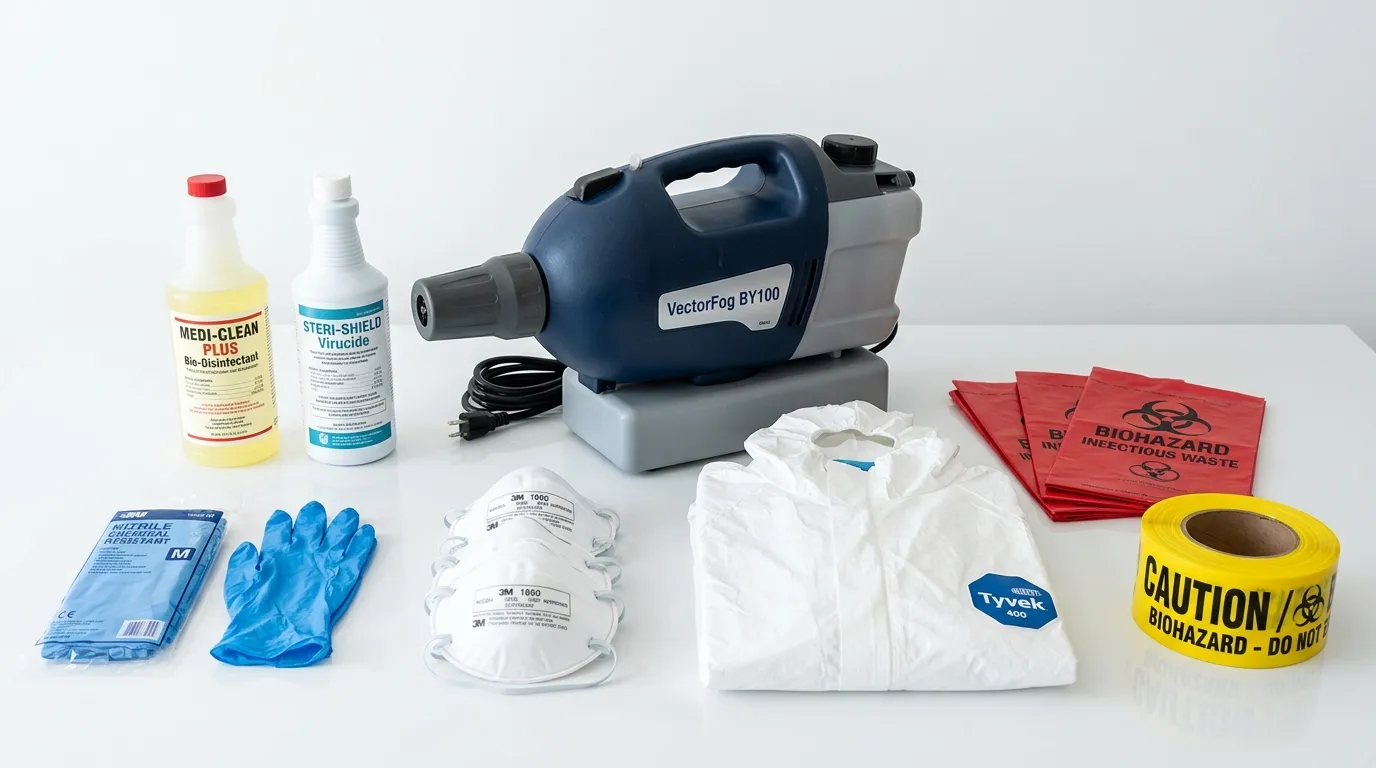 Professional biohazard remediation crew working in Shaker Heights